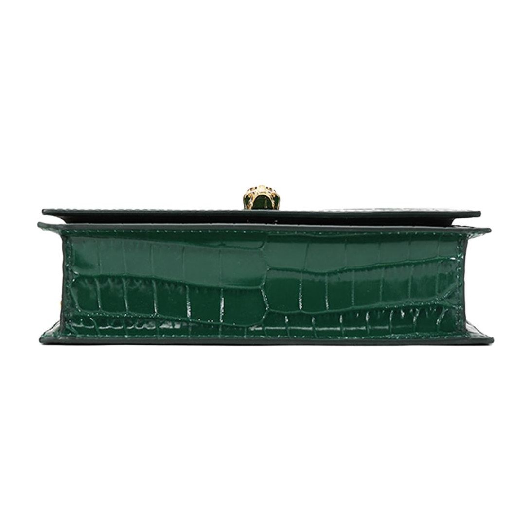Alexander McQueen Skull Chain Leather Crossbody Bag Deep Green