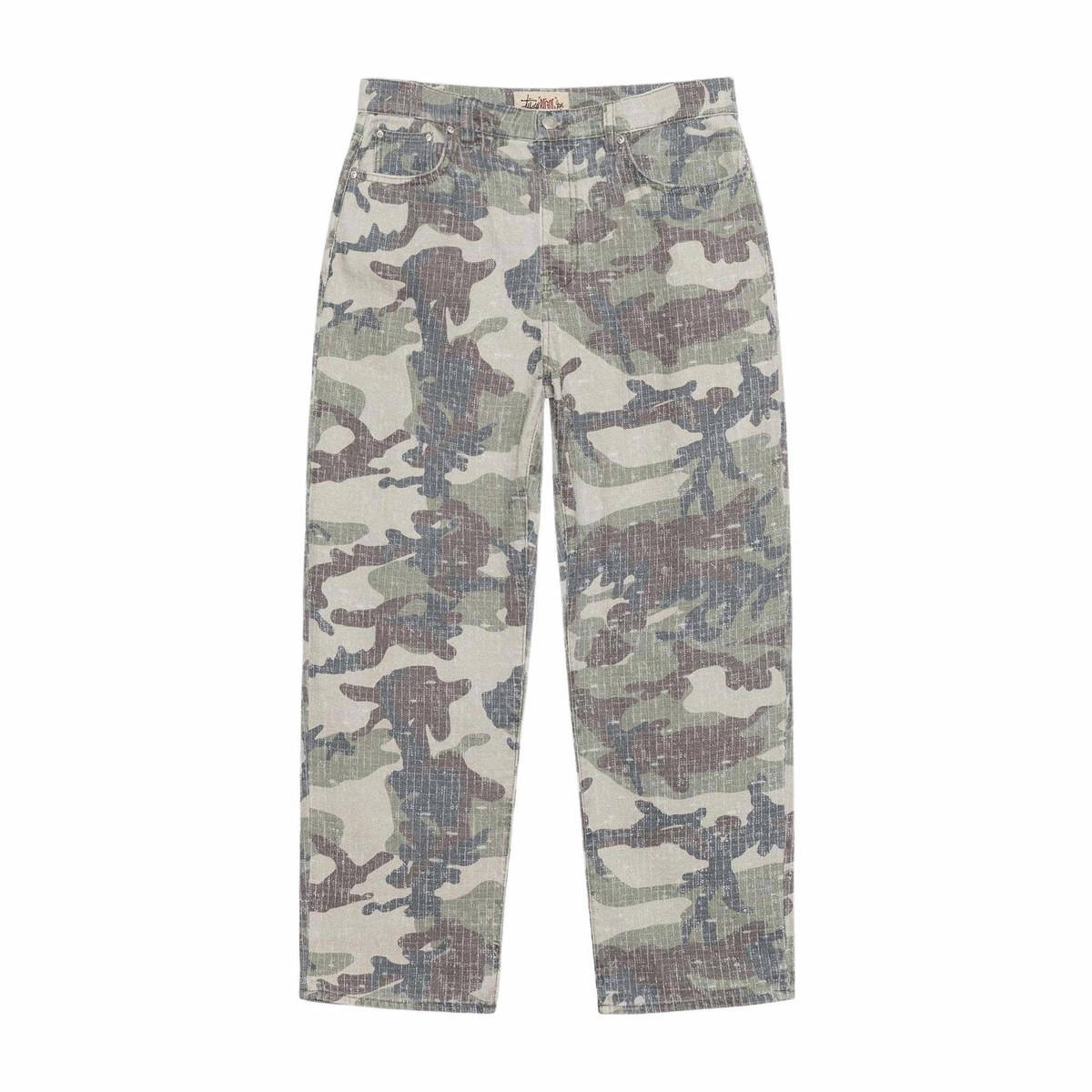 Stussy SS24 Drop2 Washed Straight Studded Embroidered Jeans