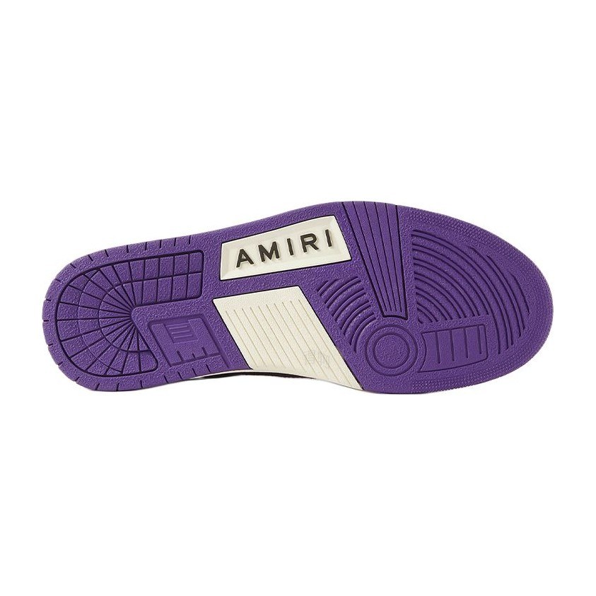 AMIRI Skel-Top Low White Purple