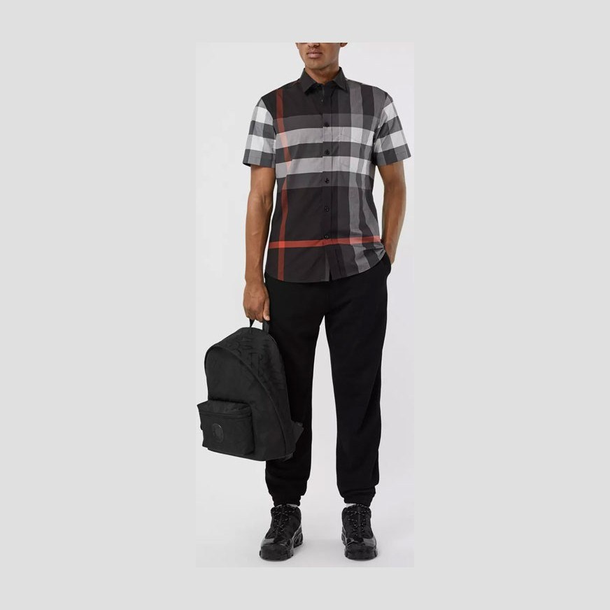 Burberry Check Button Pullover Shirt