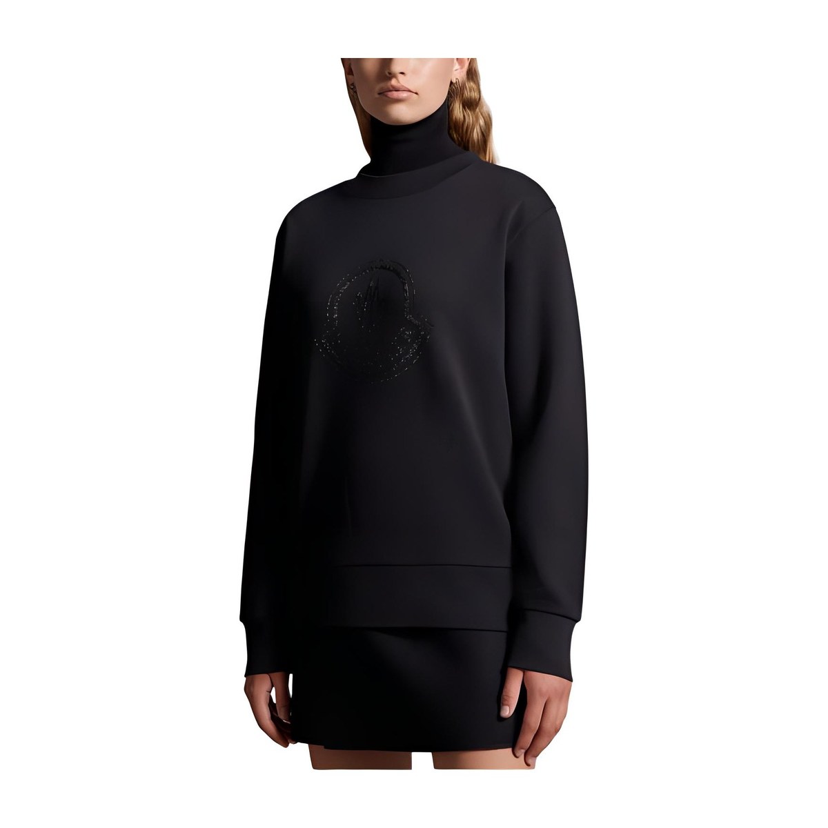 Moncler Crystal Logo Sweatshirt Black