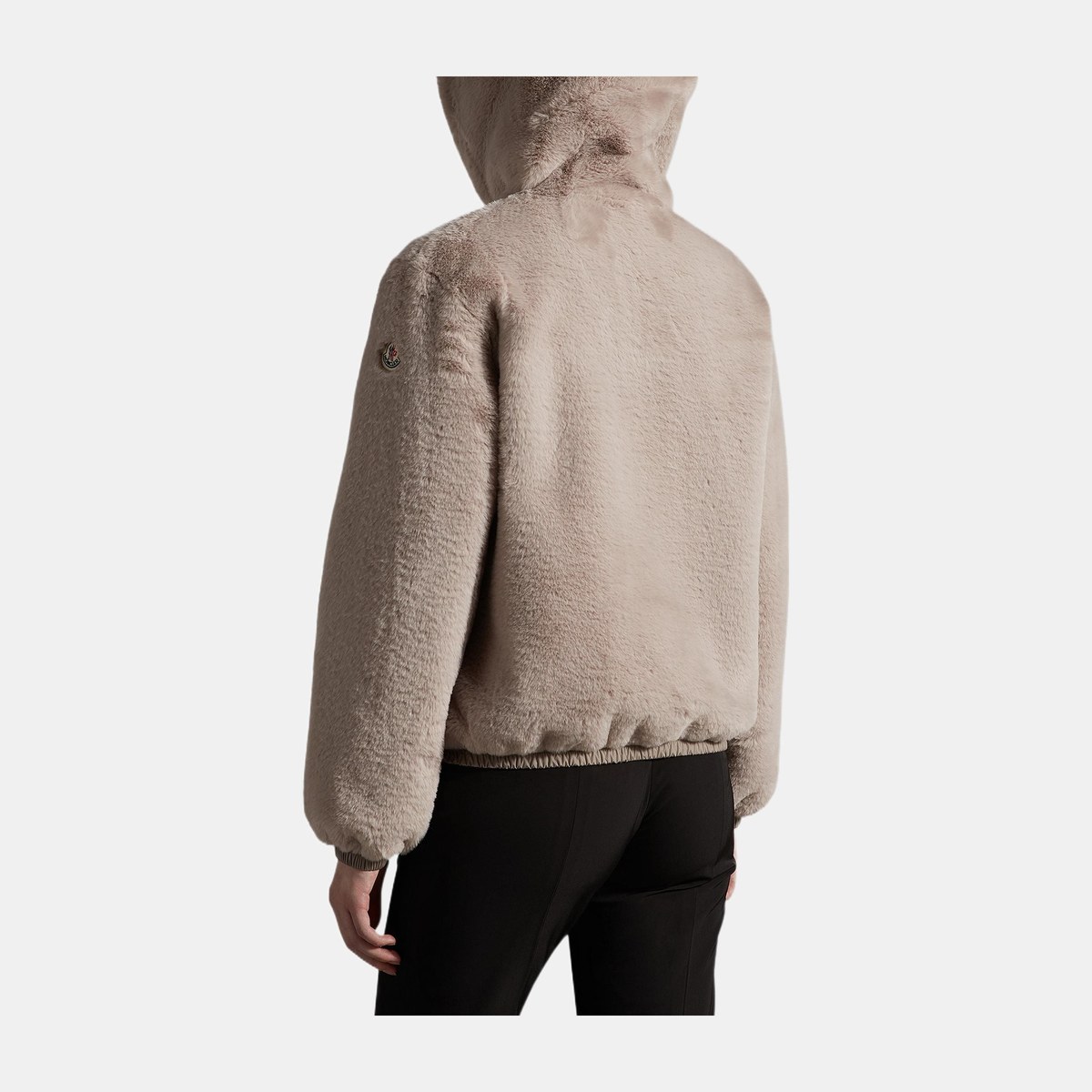 Moncler FW22 Quilted Reversible Hoodie Down Jacket Beige