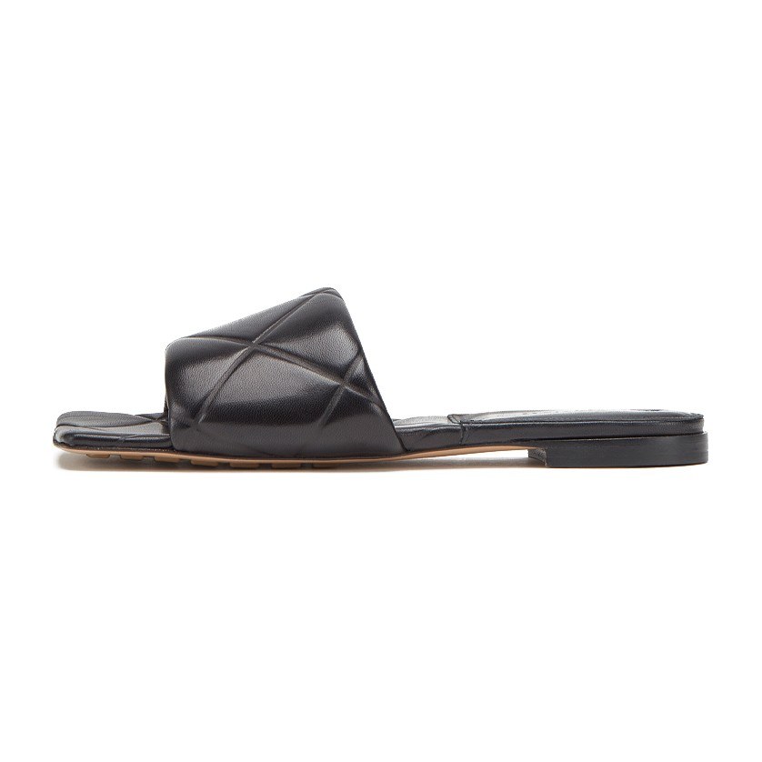 Bottega Veneta Lido Slip-On Sandals Black