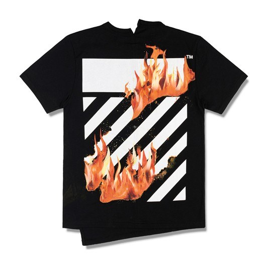 OFF-WHITE SS19 Flame Print T-Shirt Black