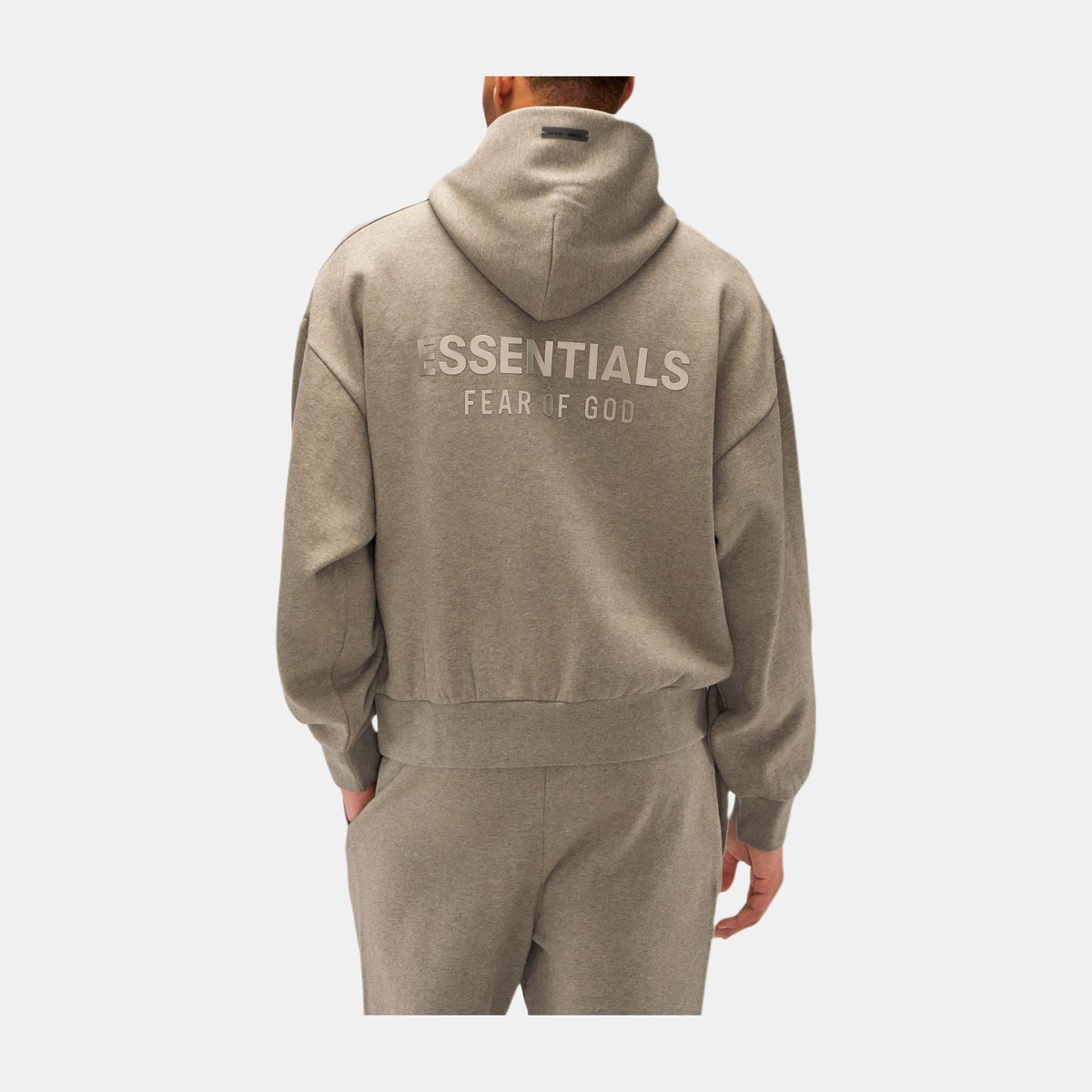Fear of God Essentials Classic Fit Fleece Hoodie Homestead Heather