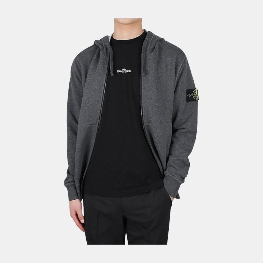 Stone Island SS23 Logo Hoodie Smoke Grey