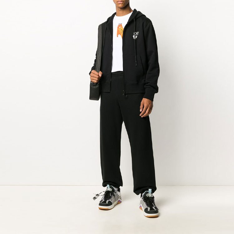OFF-WHITE Arrows Zip Hoodie Black
