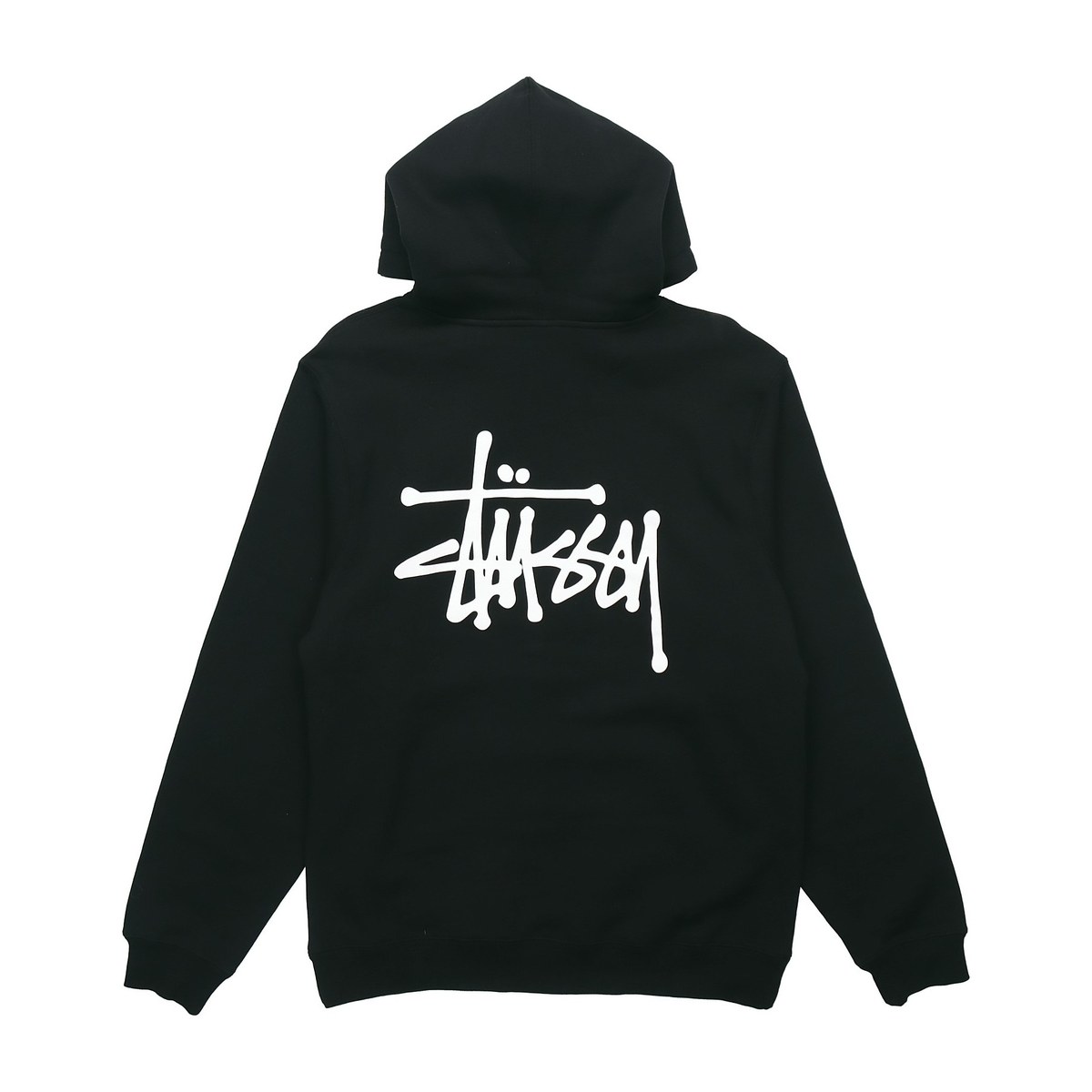 Stussy Logo Pullover Hoodie Black