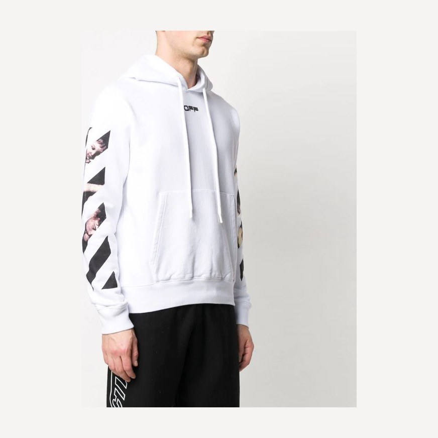OFF-WHITE Caravaggio Arrow Hoodie White