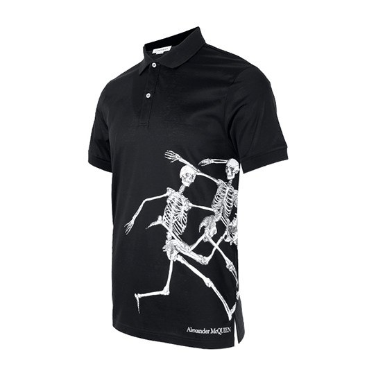 Alexander McQueen FW21 Skull Print Polo Black