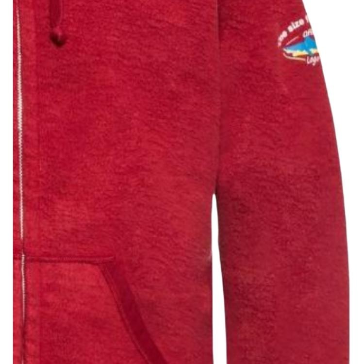 Vetements Logo Print Zip Hoodie Red