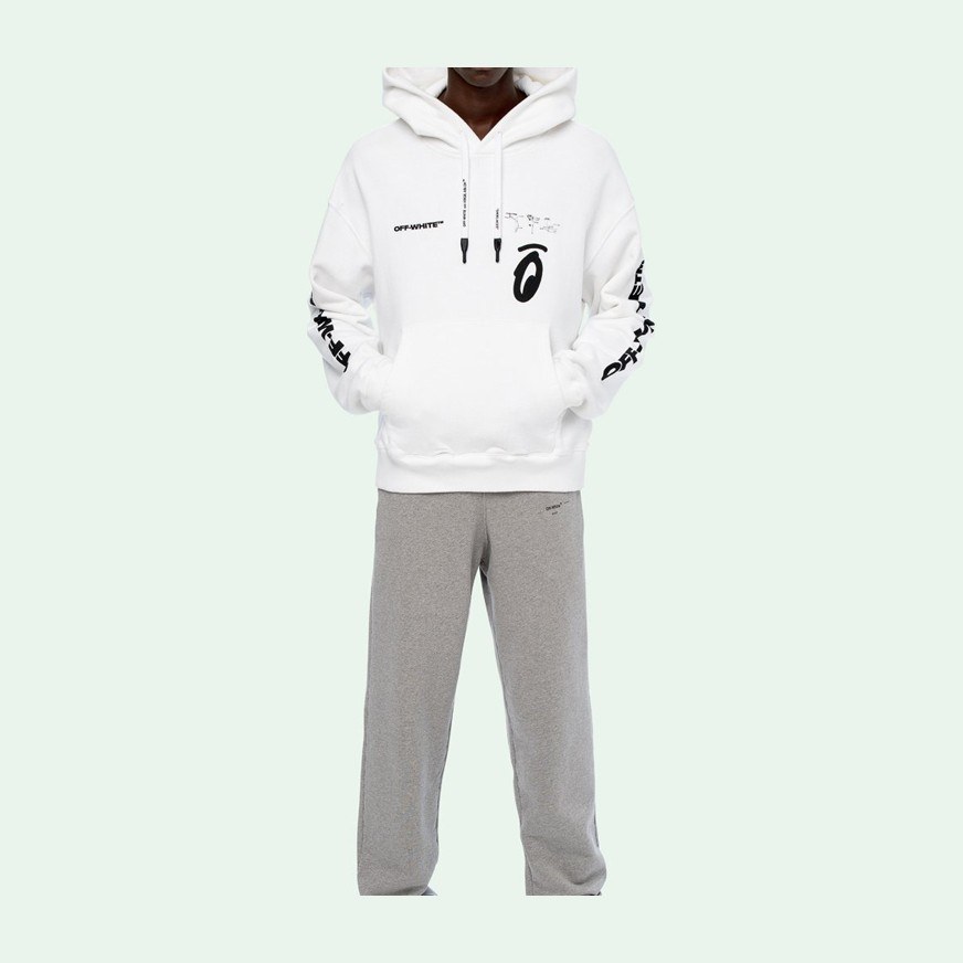 OFF-WHITE FW19 Splitted Arrows Hoodie