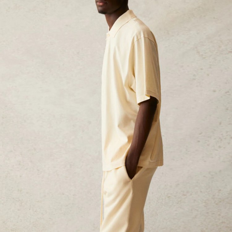 Fear of God Essentials SS21 Short Sleeve Polo Buttercream/Cream