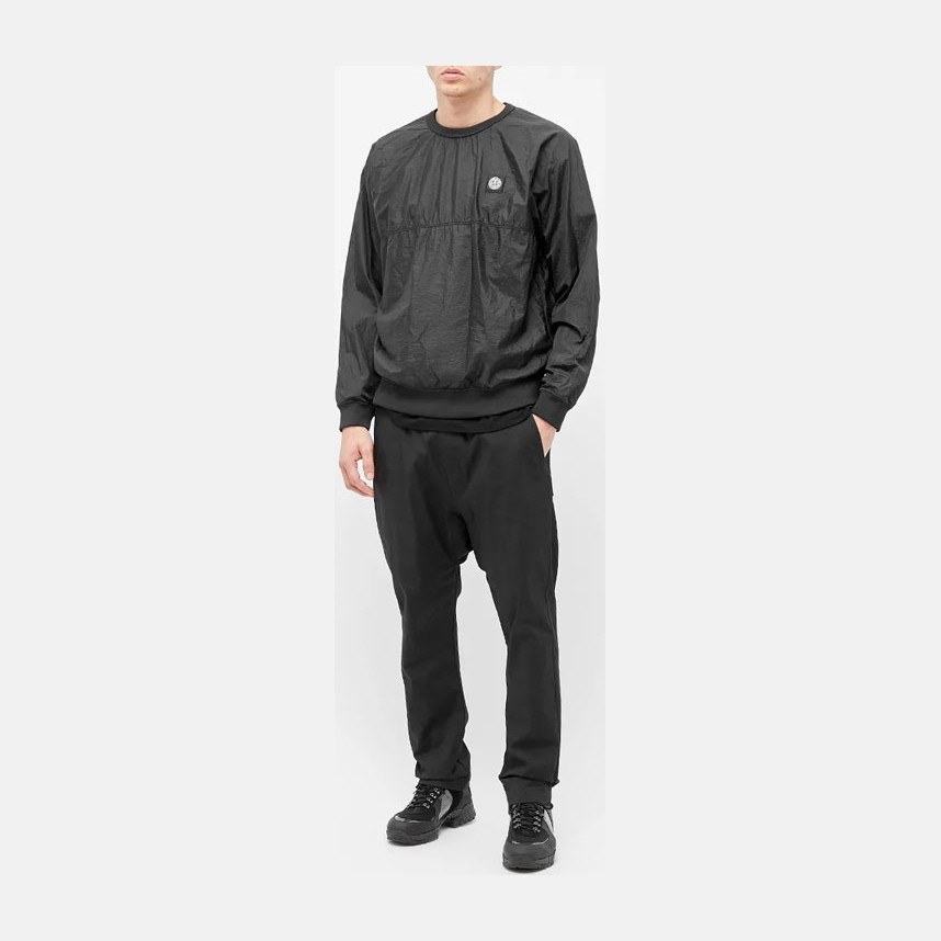 Stone Island Nylon Crewneck Sweatshirt Black