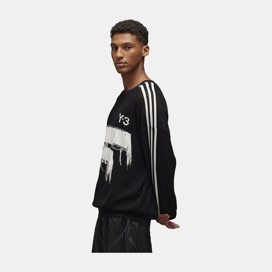 Y-3 GFX Knit Crew Black