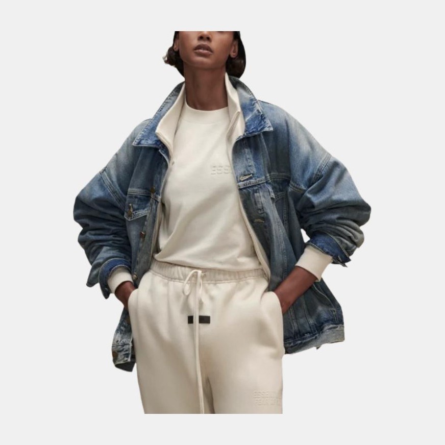 Fear of God Essentials FW22 Trucker Jacket Indigo