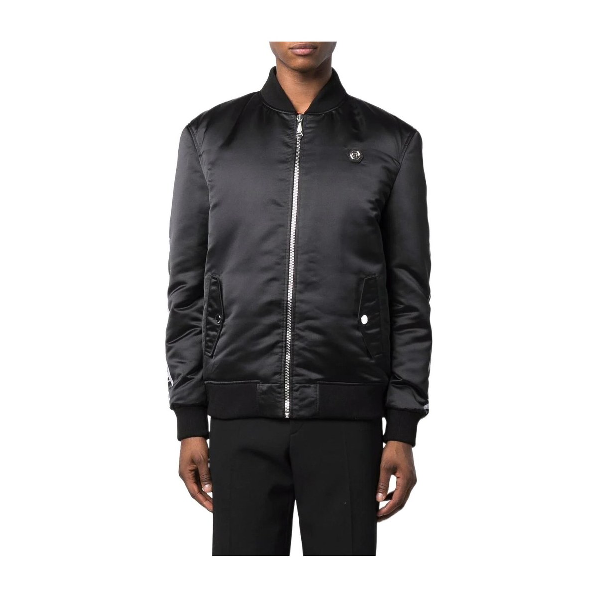 Philipp Plein SS23 Logo Bomber Jacket Black