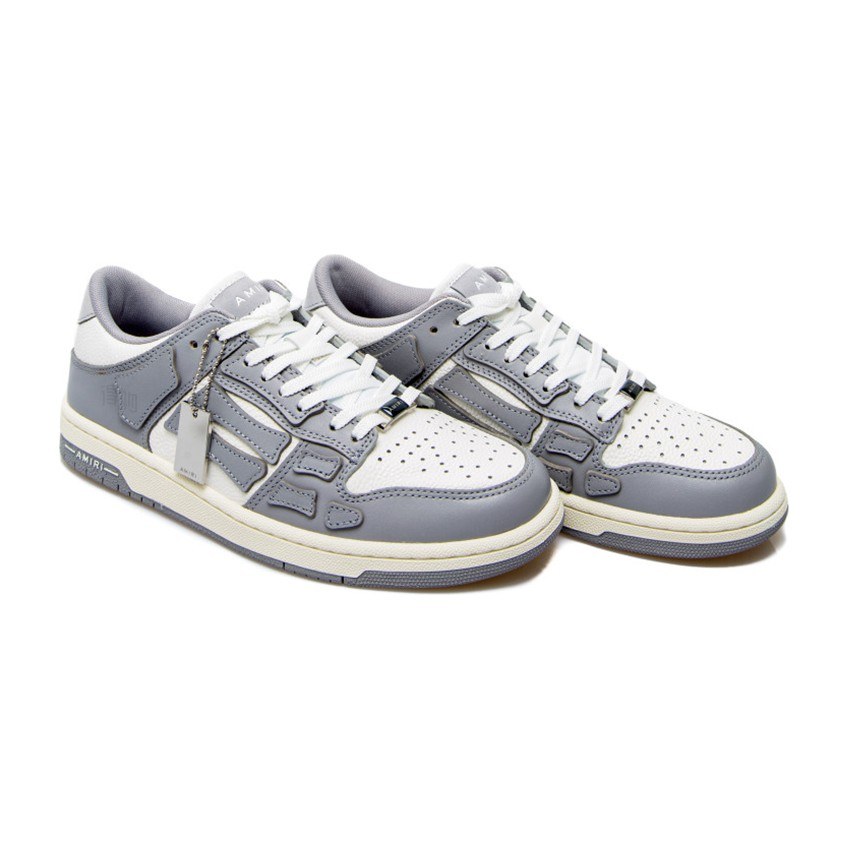 AMIRI Skel-Top Low White Grey
