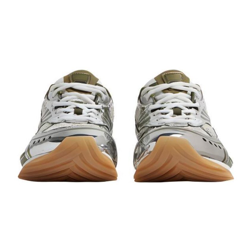 Bottega Veneta Round Toe Low Top Sneakers Brown