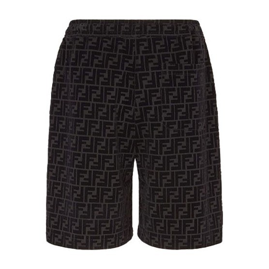 Fendi Logo Print Drawstring Shorts