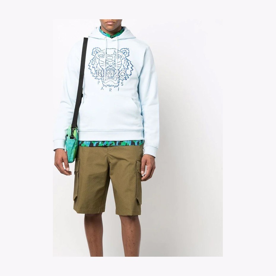 KENZO Embroidered Tiger Hoodie Blue
