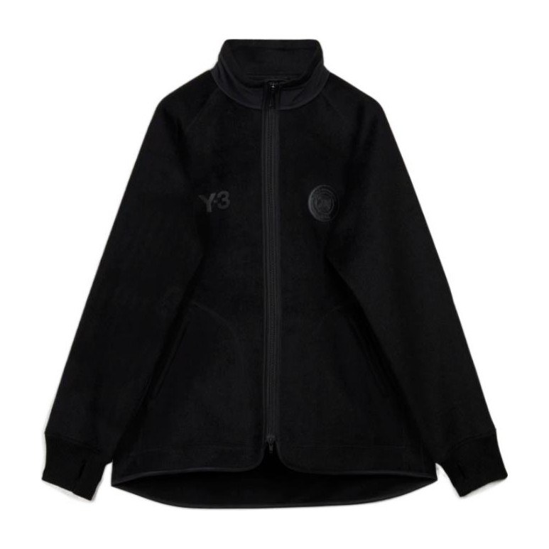 Y-3 FW22 Logo Patch Fleece Jacket Black
