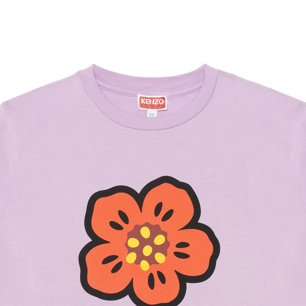 KENZO BOKE SS23 Floral Letter Print Tee Lavender