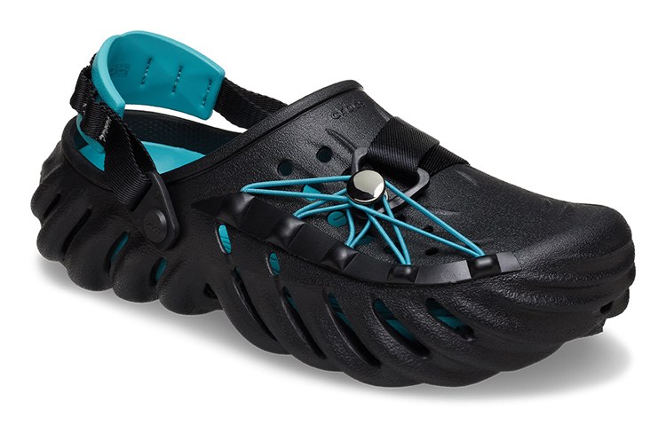 Crocs Reflective Lace-Up Clogs Black