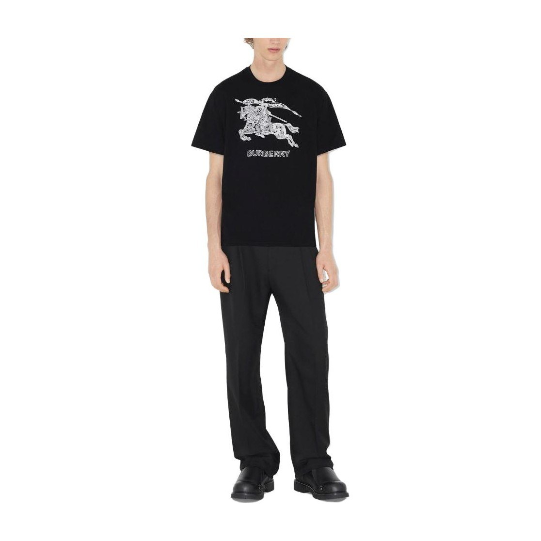 Burberry Equestrian Knight Embroidery T-Shirt