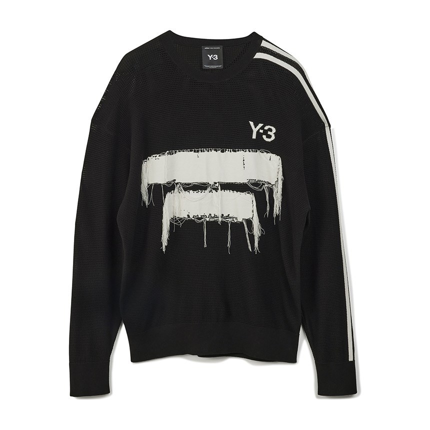 Y-3 GFX Knit Crew Black