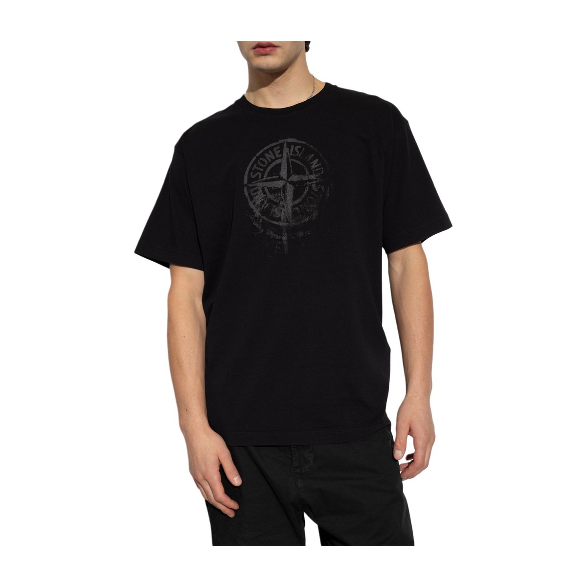 Stone Island Compass Logo T-Shirt Black