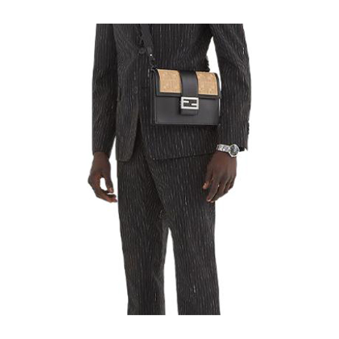 Fendi FW21 Black Pinstripe Trousers
