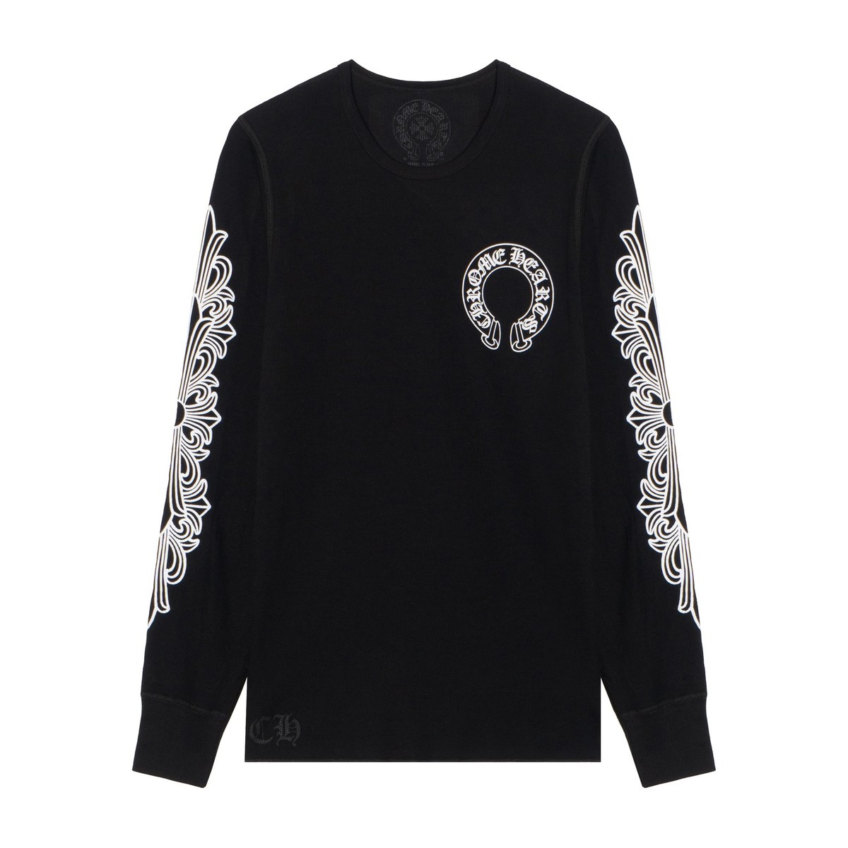 Chrome Hearts SS25 Horseshoe Print Long Sleeve Tee Black