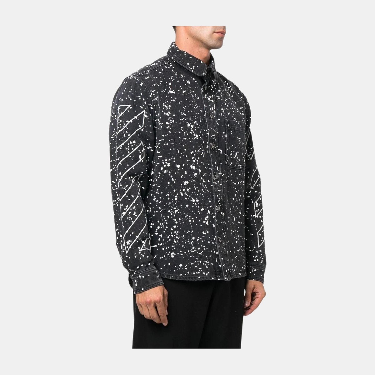 OFF-WHITE FW22 Twill Print Splatter Shirt
