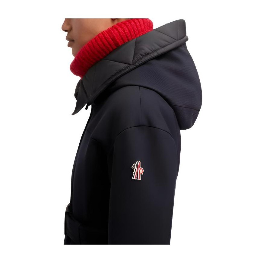 Moncler Blaye Embroidered Hooded Down Ski Jacket Logo