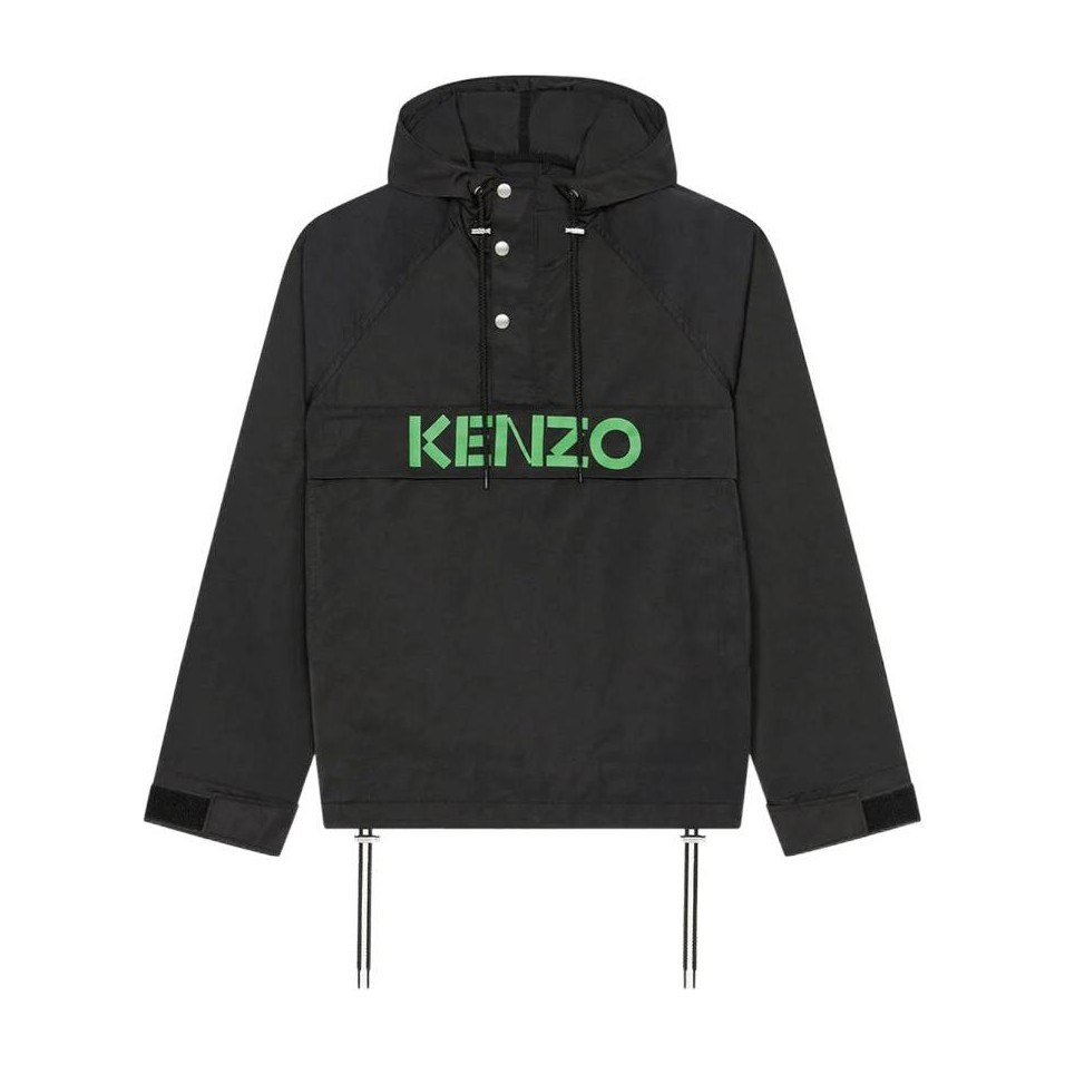 KENZO Logo Zip Hoodie Black