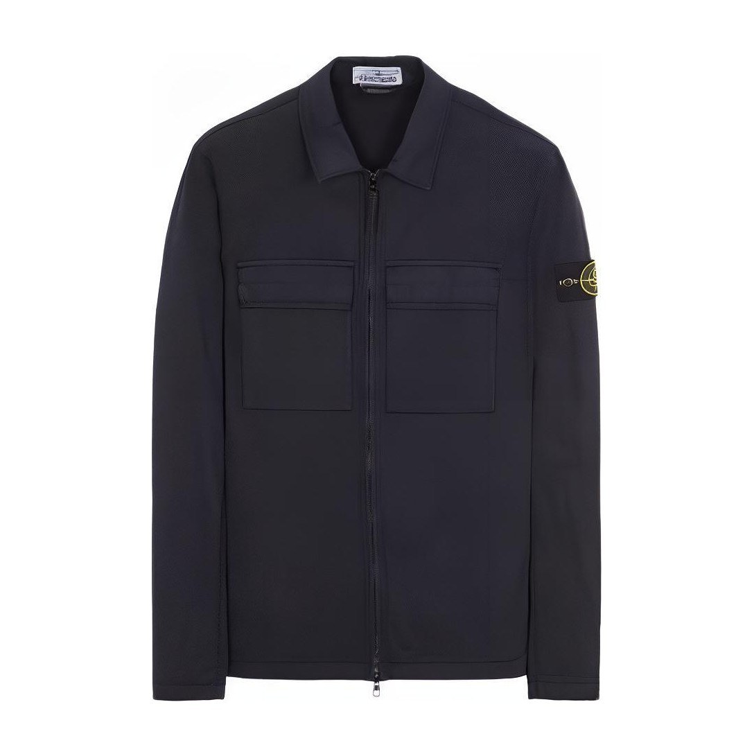 Stone Island SS23 Zip Pocket Shirt Jacket Navy