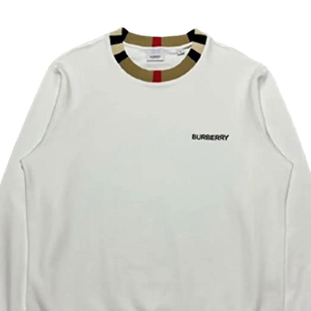 Burberry Logo Crewneck Sweatshirt White