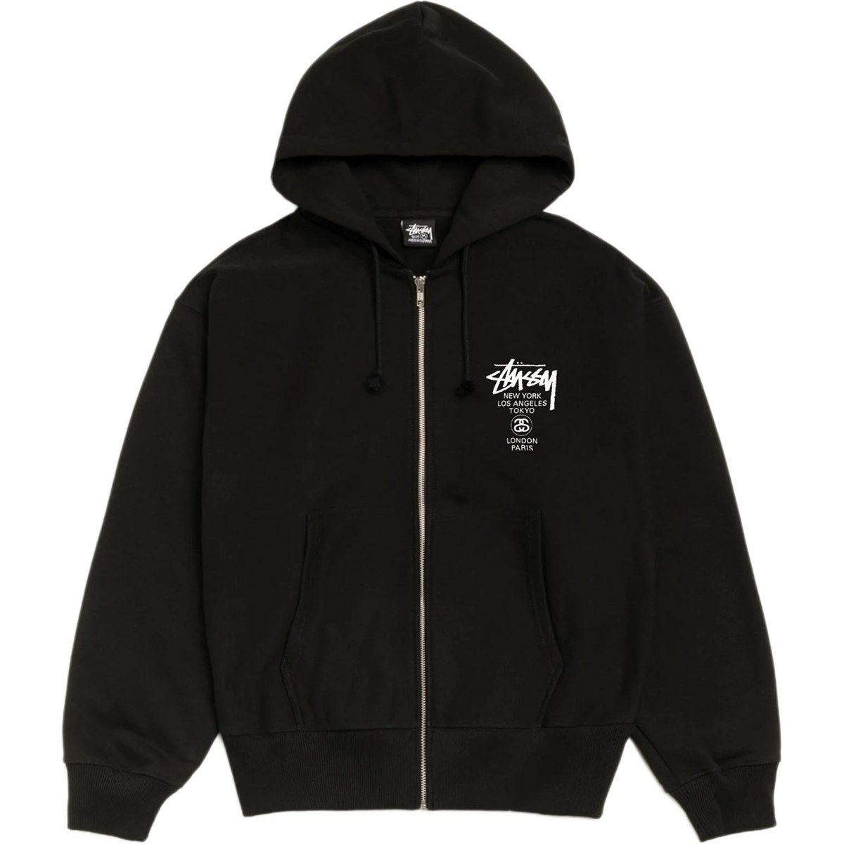 Stussy WORLD TOUR ZIP HOODIE logo