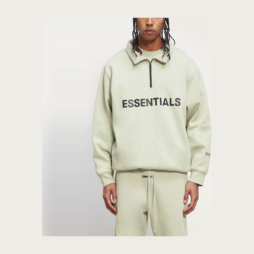 Fear of God Essentials Half Zip Pullover Sage