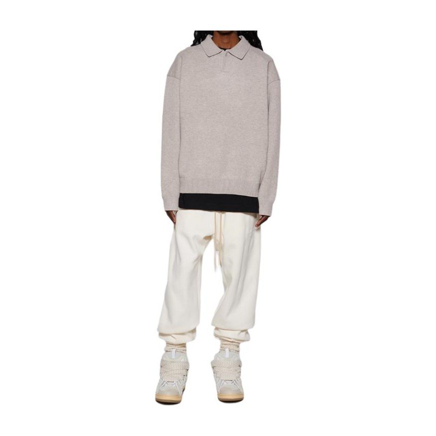 Fear of God Essentials Knit Polo Core Heather