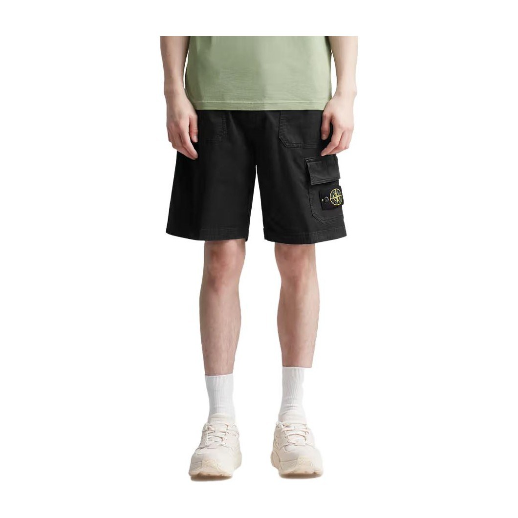 Stone Island SS23 Black Cargo Shorts