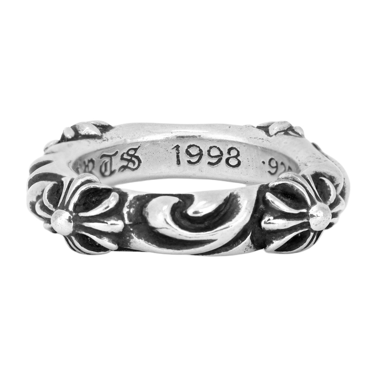 Chrome Hearts Cross Motif Ring Silver