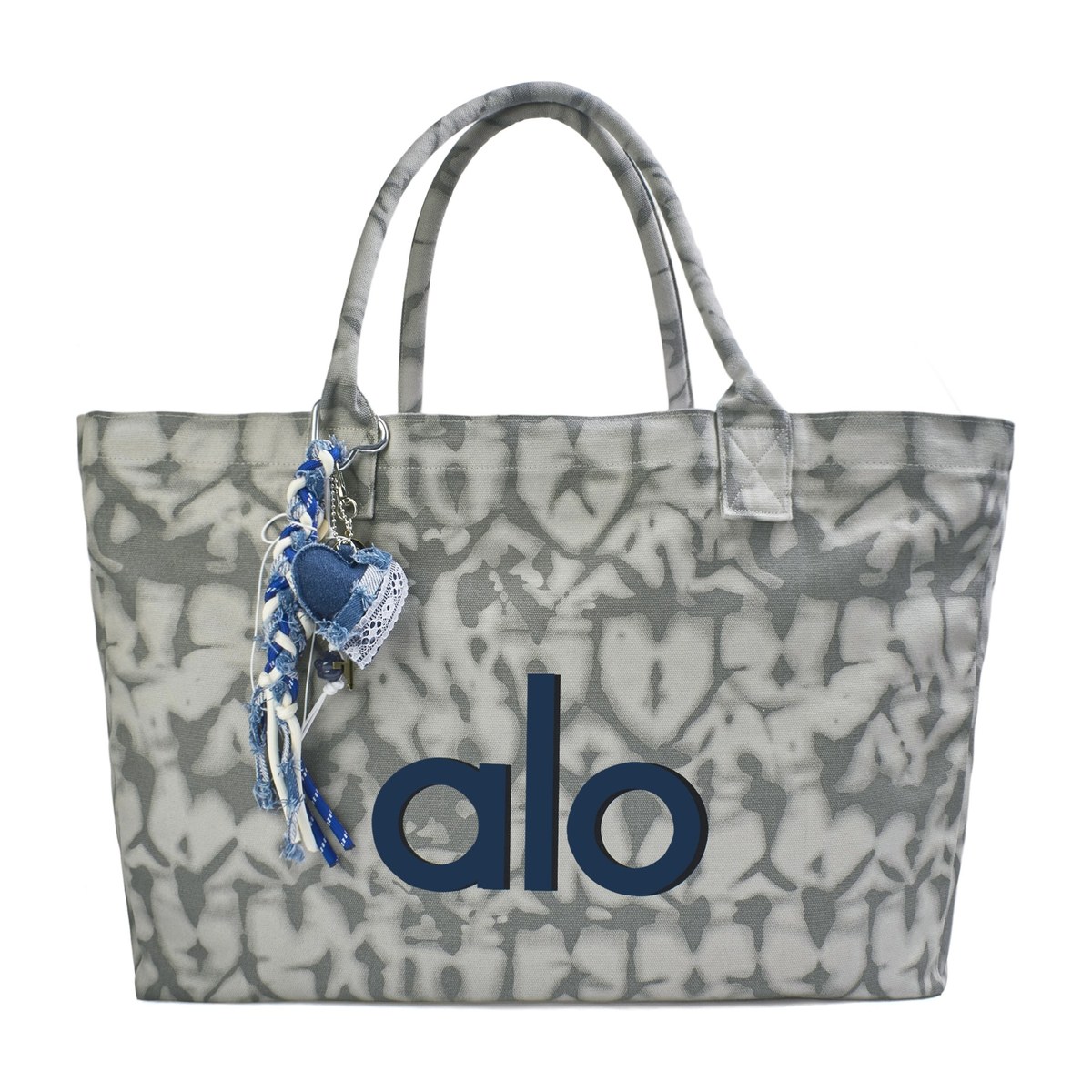 alo yoga Amber Graffiti Tote Bag Large Gray