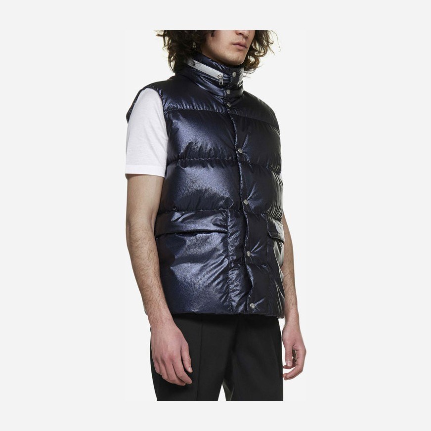 Moncler SS22 Down Vest Blue