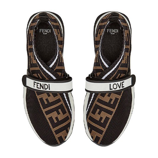 Fendi Mesh Mid Sneakers Black