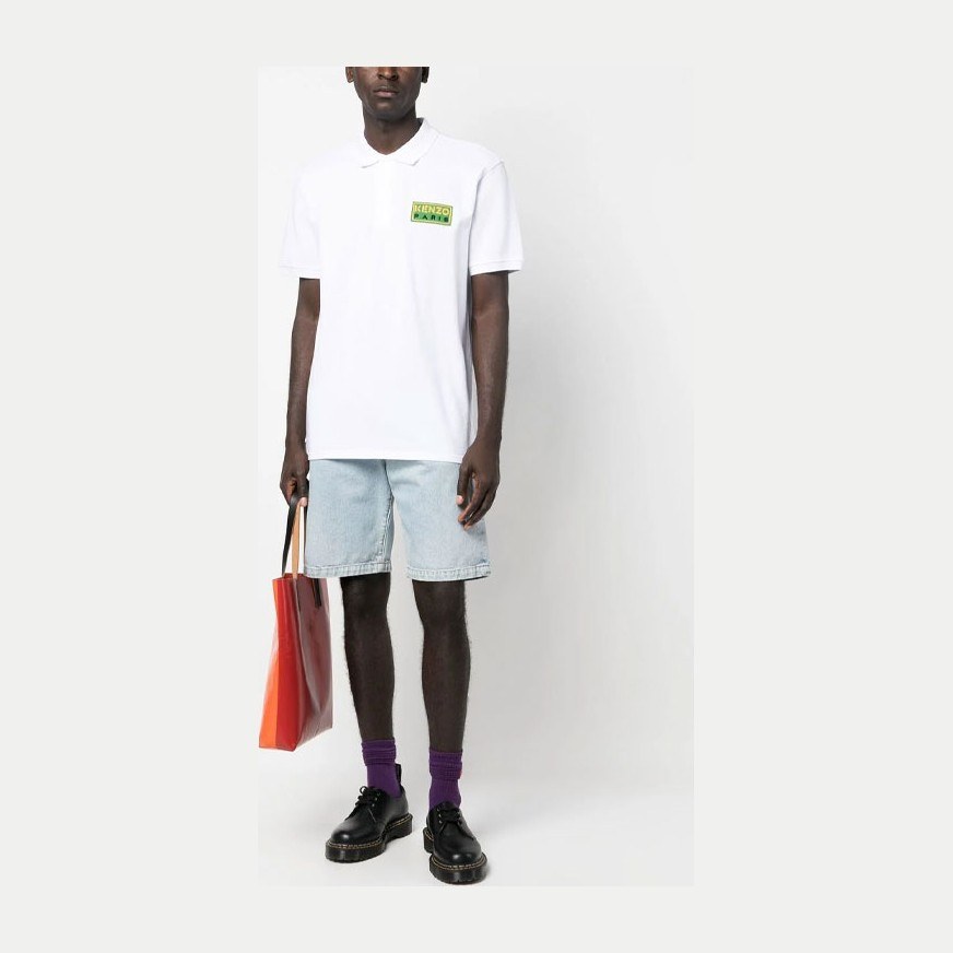 KENZO SS23 Logo Polo Shirt White