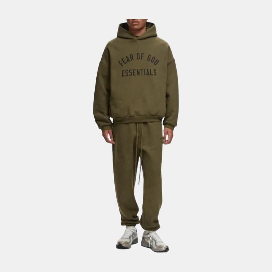 Fear of God Essentials Fleece Hoodie Olive