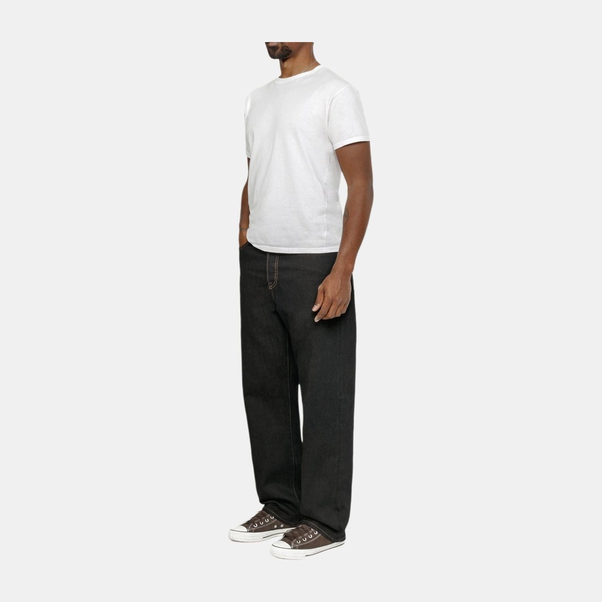 Stussy x Levi's SS24 Logo Embroidered Jeans Black
