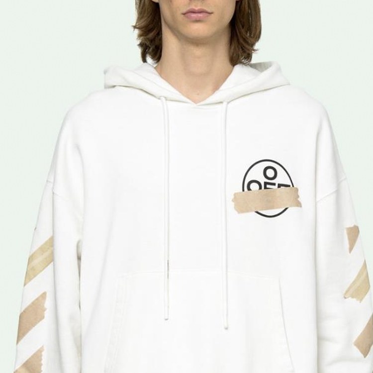Off-White SS20 Gold Arrow Hoodie White